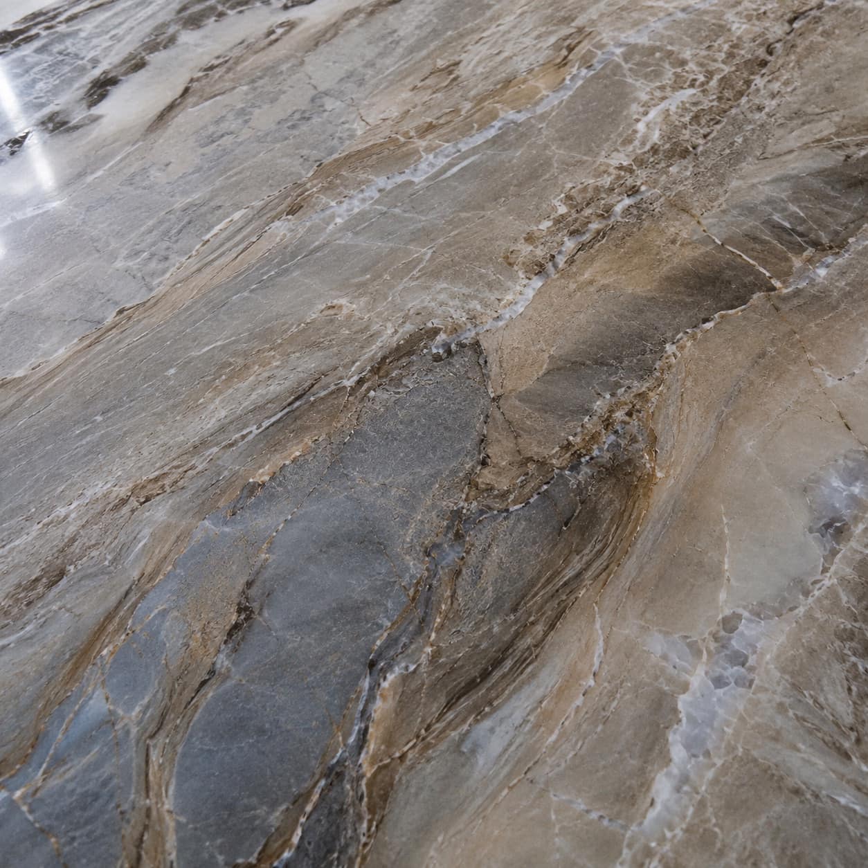 Quartzite slab surface, close detail